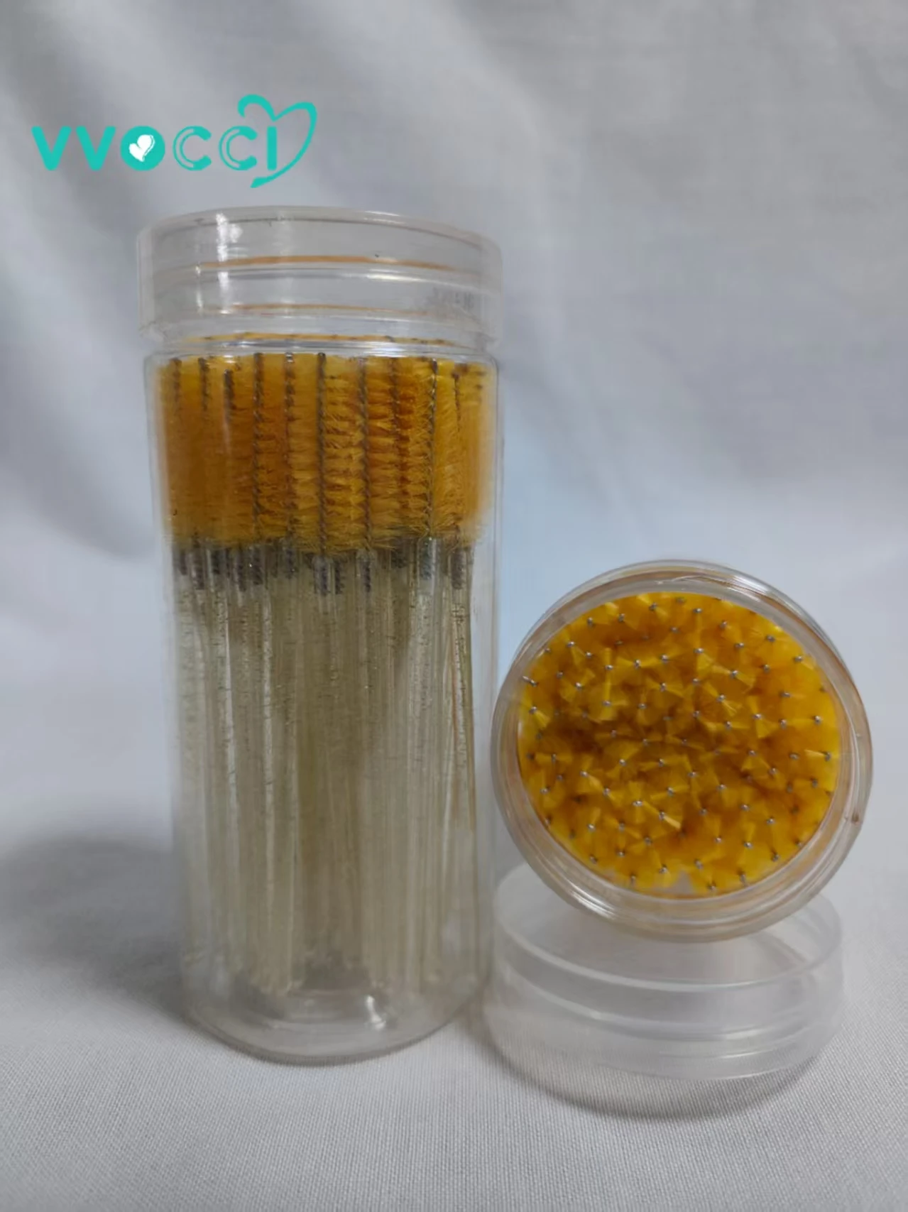 50 uds/botella en estuche, venta al por mayor, cepillos para extensiones de pestañas con contenedor, varillas para rímel, carretes - imagen 5