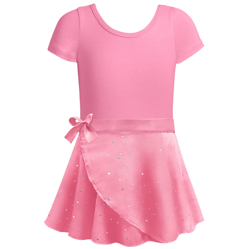 Leotardo de ballet infantil con falda desmontable y lazo - imagen 4