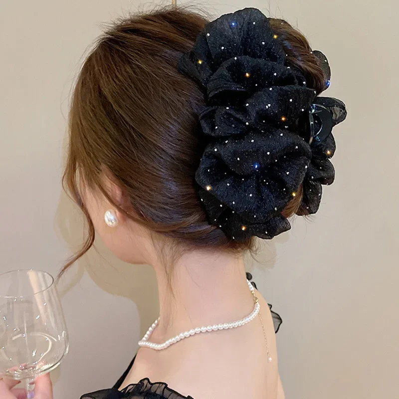 Pinzas de pelo con lazo de malla para niñas – Suaves y elásticas - imagen 2