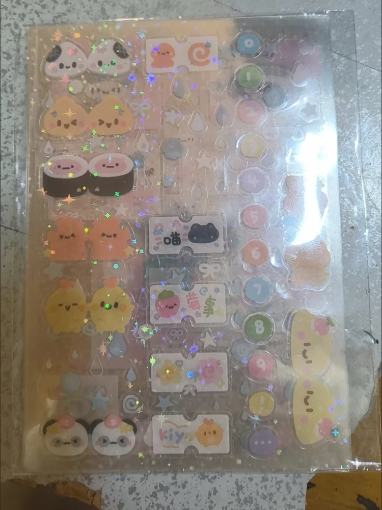 Pegatinas brillantes impermeables estilo INS para álbum y diario - imagen 4