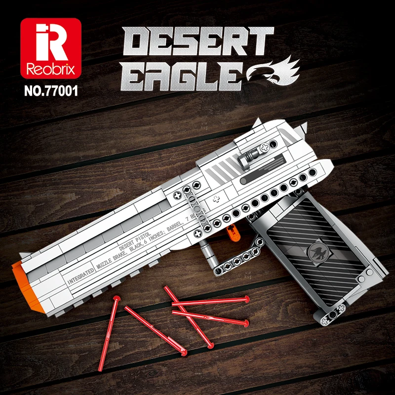 Kit bloques construcción militares - 356 piezas - Pistola Desert Eagle
