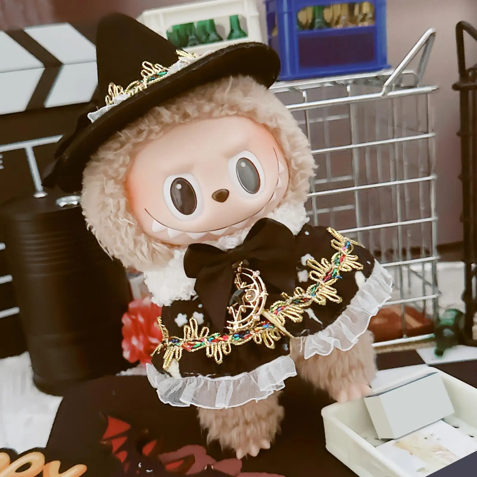 Ropa de muñeca de peluche de Halloween, ropa de muñeca de peluche, traje, accesorios para fotos, traje de muñeca de Halloween a la moda, conjunto de traje de muñeca para niños - imagen 4