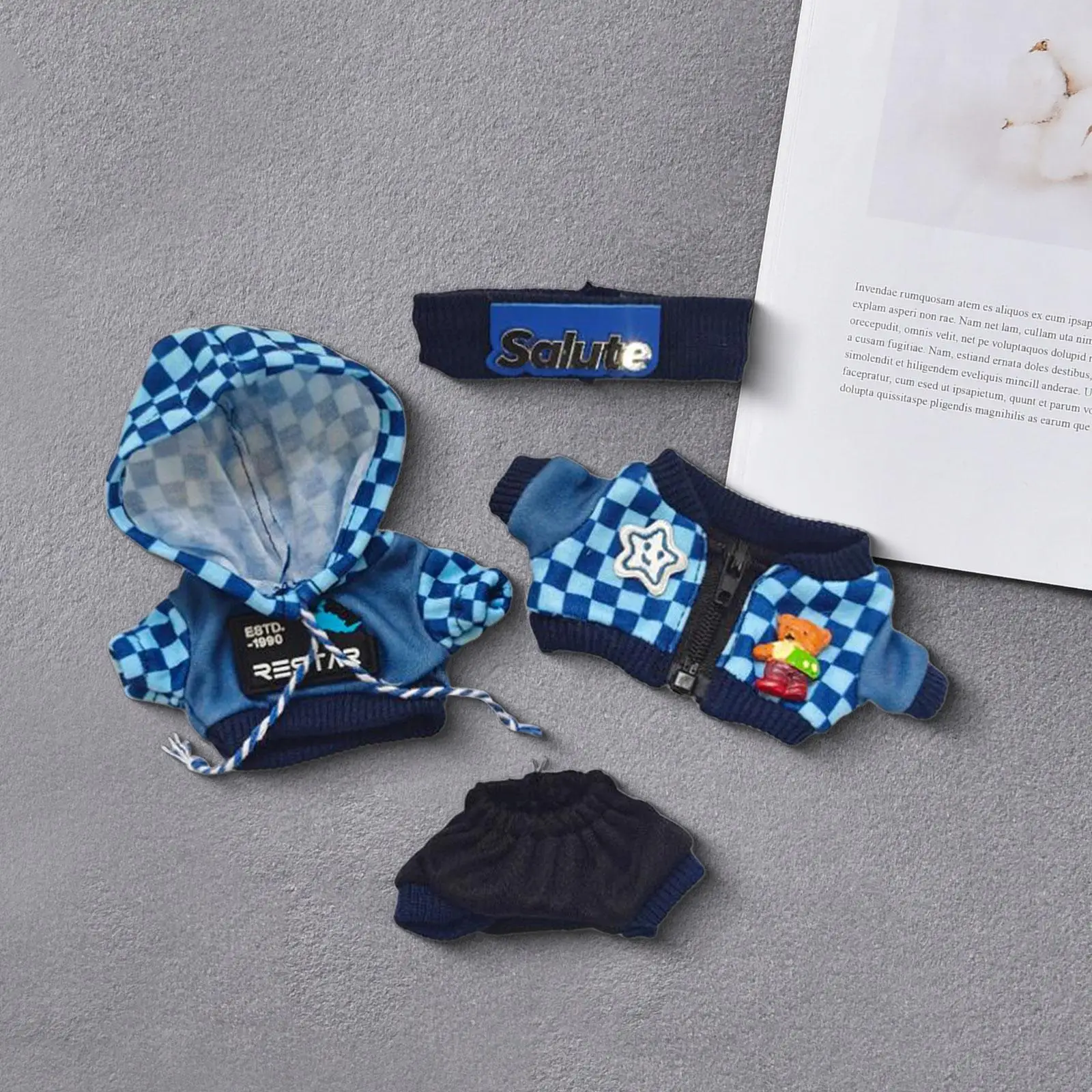 Cozy Doll Attire for 15-17cm Plush Toys - Stylish Outfit Set Cozy Doll Attire for 15-17cm Plush Toys - Stylish Outfit Set