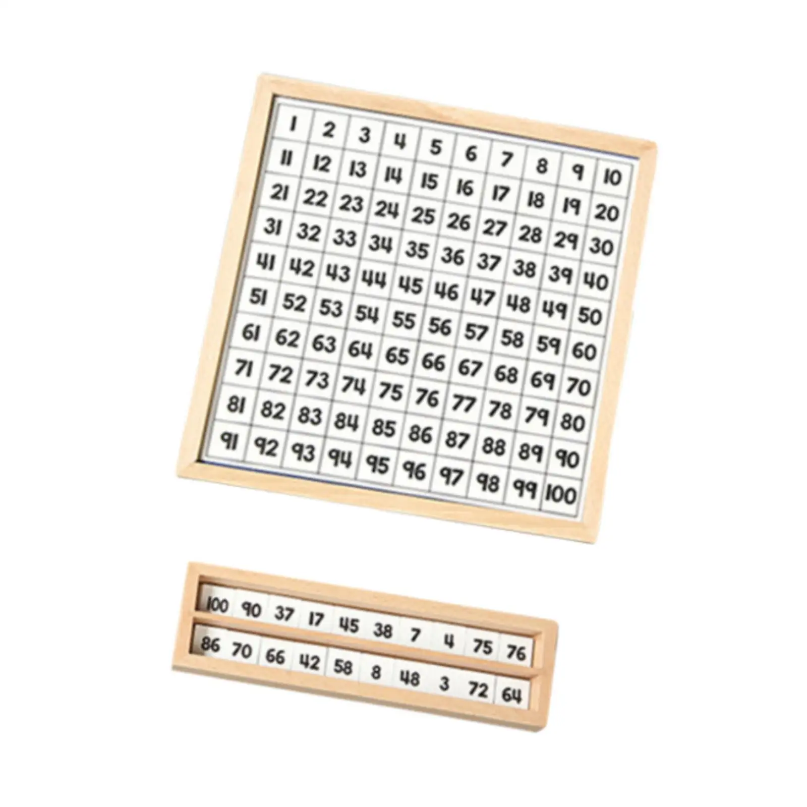 Wooden 1-100 Number Board Maths Games Montessori Toys Development Toys