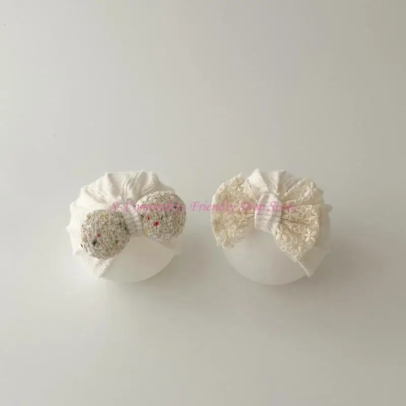 85AE Gorro encaje para niña, gorro transpirable para recién nacidos 0 a 12 meses, gorro puntiagudo princesa infantil, - imagen 3