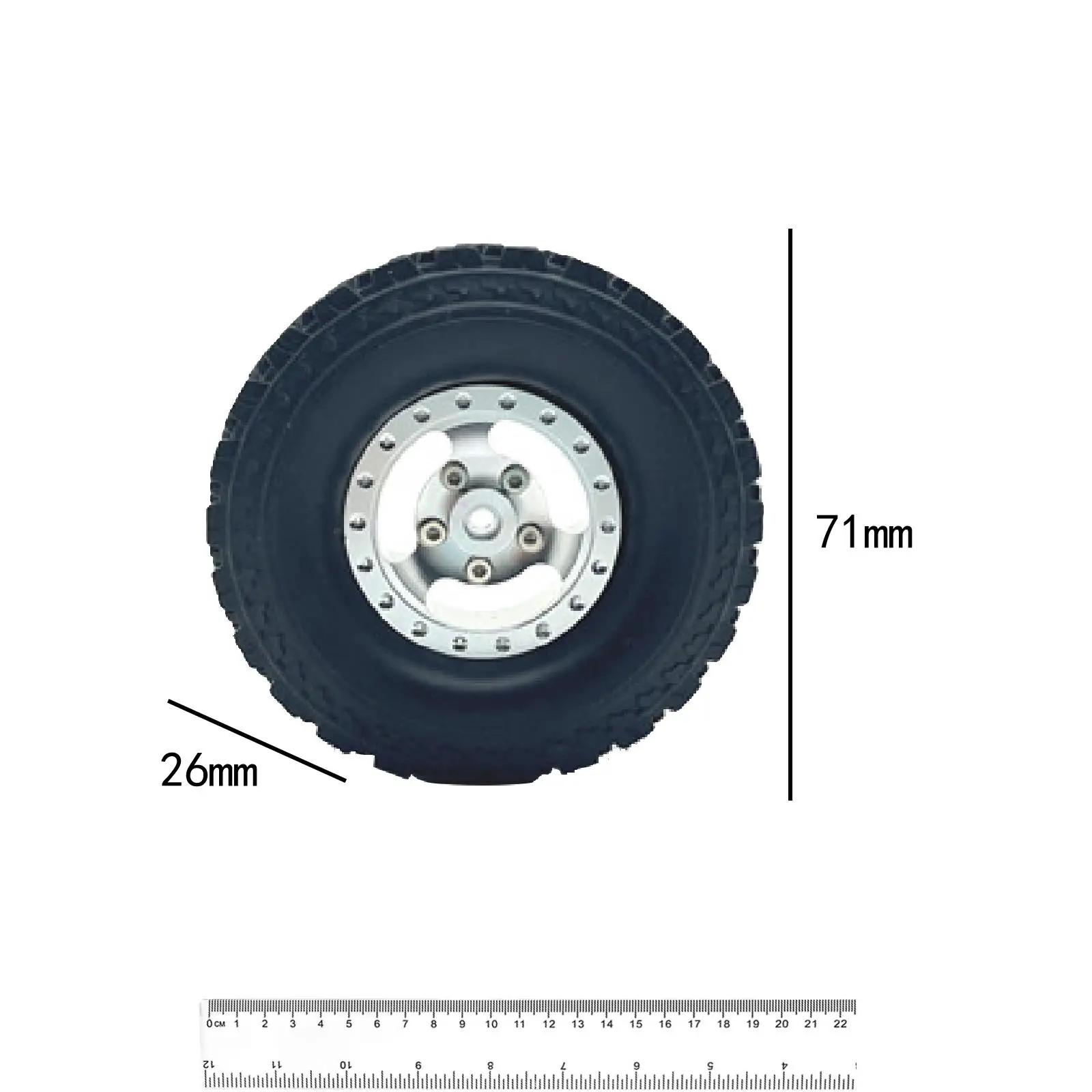 6x 1/12 1/16 RC Car Wheel Rim and Tires Easy to Install Sturdy Replacement DIY Tools RC Desert Wheels for RC Crawler Car RC Car