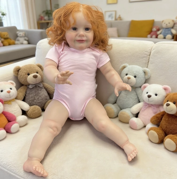 NPK 26''Tamaño grande 100% Piel 3D hecha a mano con venas visibles Reborn Zoe Muñeca de arte coleccionable de tacto suave realista