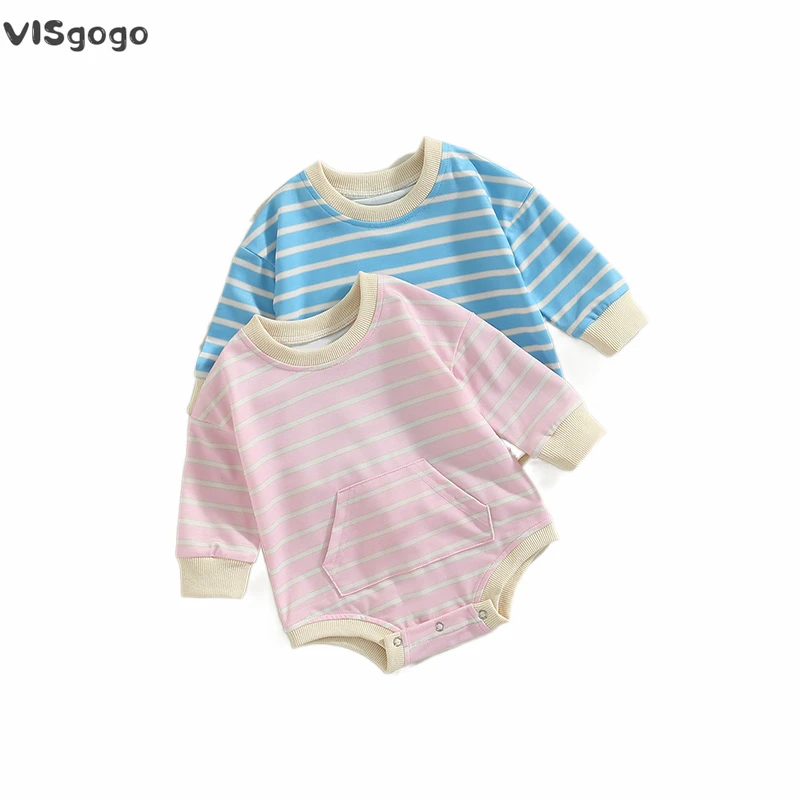 Pelele manga larga bebé rayas - vista principal