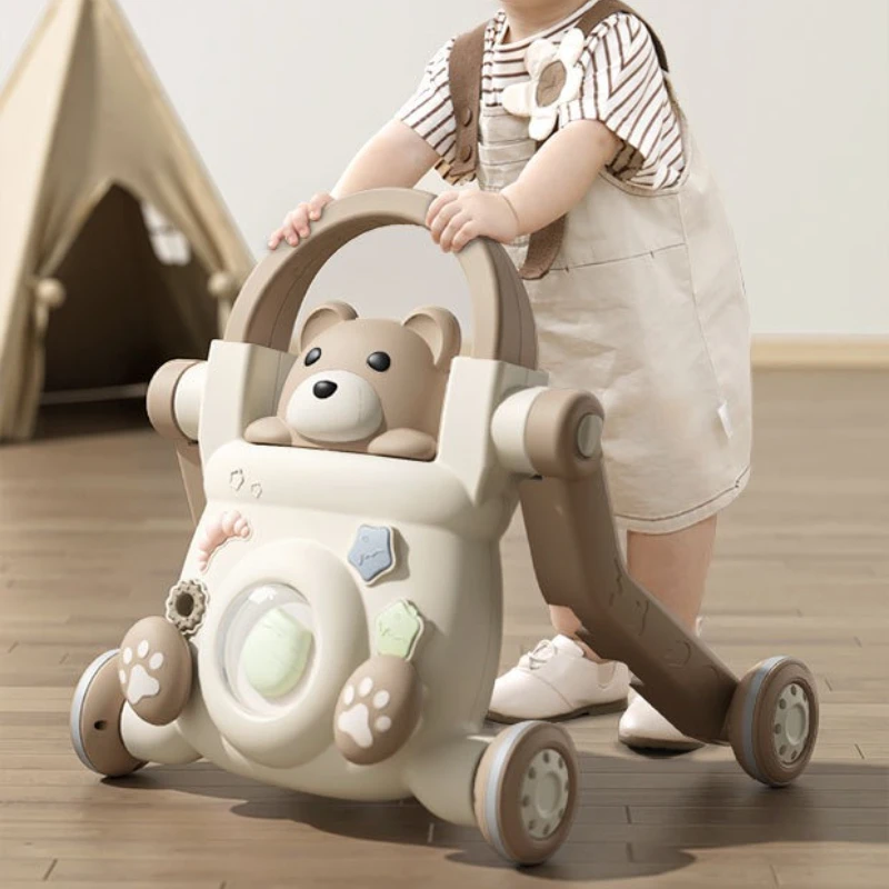 ‌ Andador de bebé anti-pajarita con luces LED musicales, juguete de coche de empuje multifuncional con 360 ° Diseño antivuelco con ruedas silenciosas - imagen 3