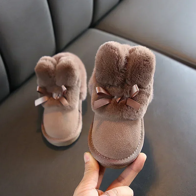 Winter Girls Cotton Shoes Cute Cartoon Plush Warm Children Girls Short Boots Non-slip Shoes Casual Home Shoes - imagen 5