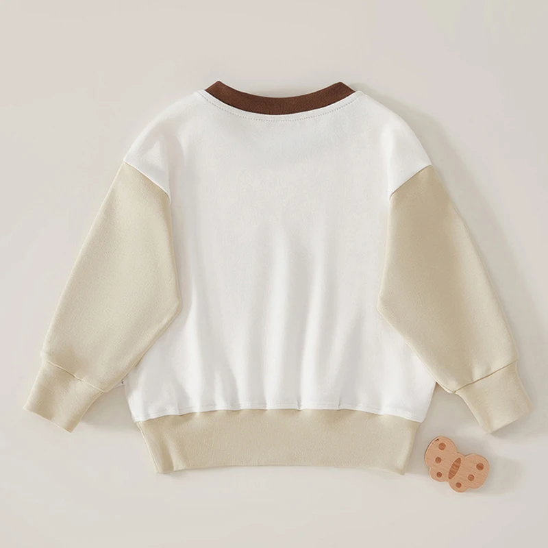 Milangel-Sudadera con capucha para bebé y niño de 0 a 4 años, Jersey informal con estampado de dibujos animados y cuello redondo, Otoño, 2024 - imagen 2