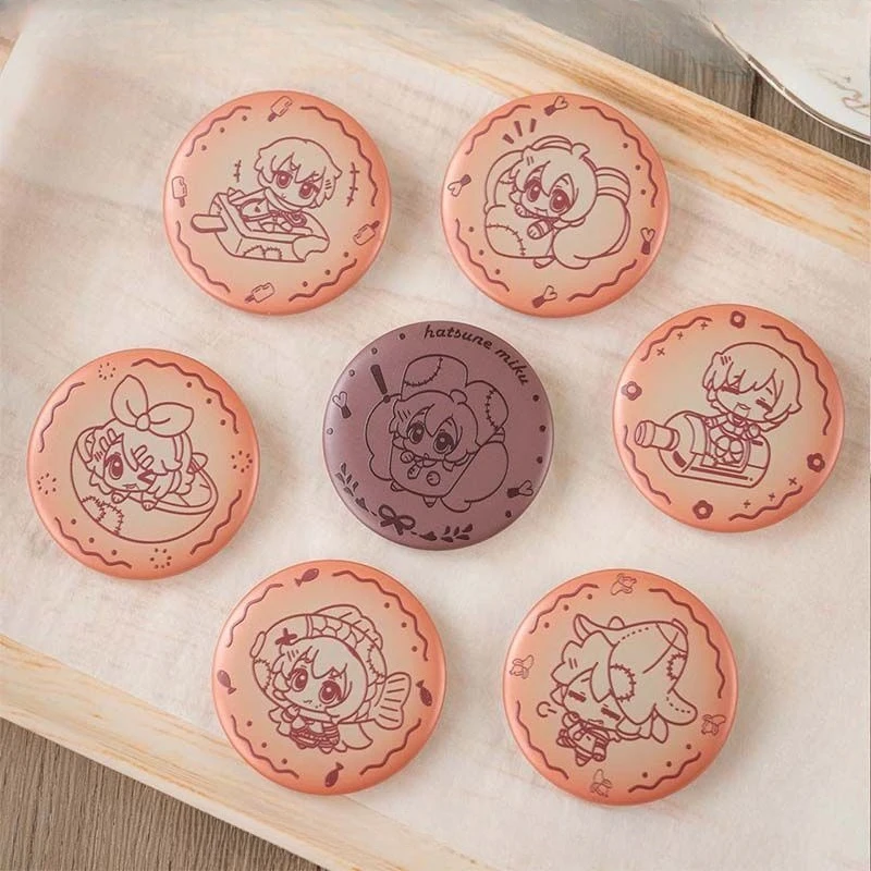 Insignia de hojalata de Hatsune Miku, broche conmemorativo de Metal creativo, Pin de solapa redondo de Anime, insignia de personaje de dibujos animados personalizada, regalos - imagen 3