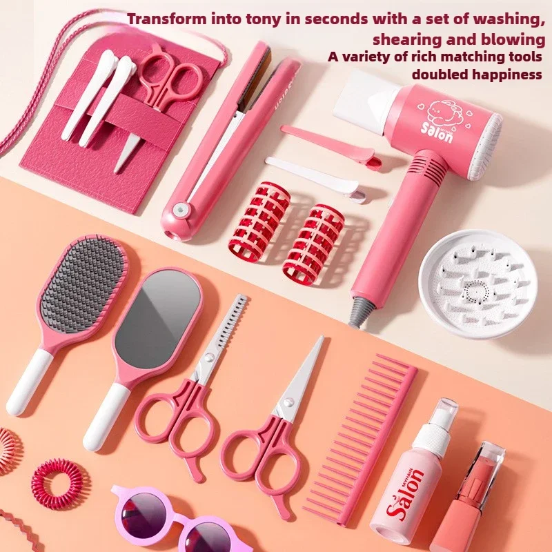 Set de accesorios de peluquería niñas – Juego rol con espejo y secador - imagen 5