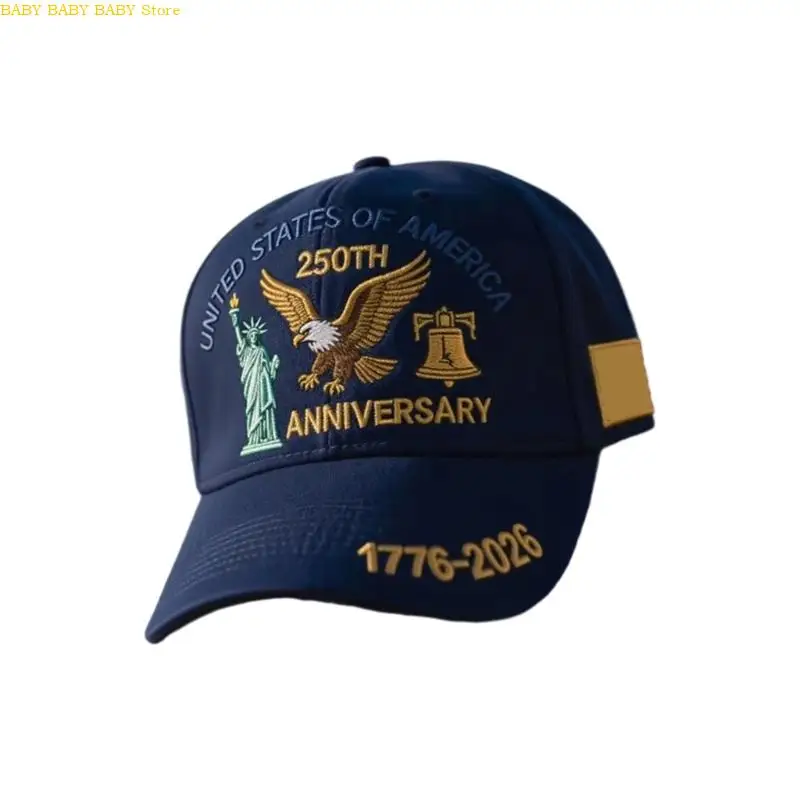Q81A Peddle& freedom– Sombrero del 250 aniversario los Estados Unidos, gorra béisbol lavada retro con reconocimiento