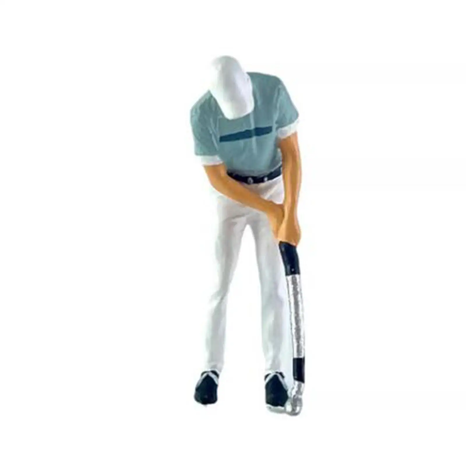 4 Pieces 1:64 Hand Painted People Figures Tiny People Model Miniature Diorama Golfer Figure for Miniature Scene Ornament