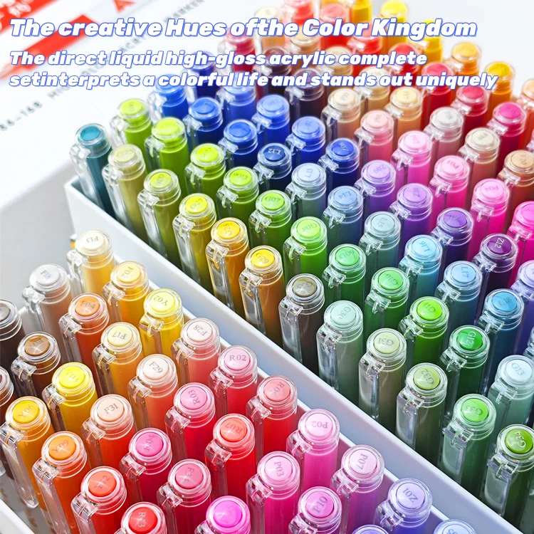 Rotuladores acrílicos de alto brillo, bolígrafos de pintura acrílica con punta de bala de 1mm, colores brillantes, tinta de gran capacidad, amplia gama de usos, Kit de suministros de arte - imagen 3
