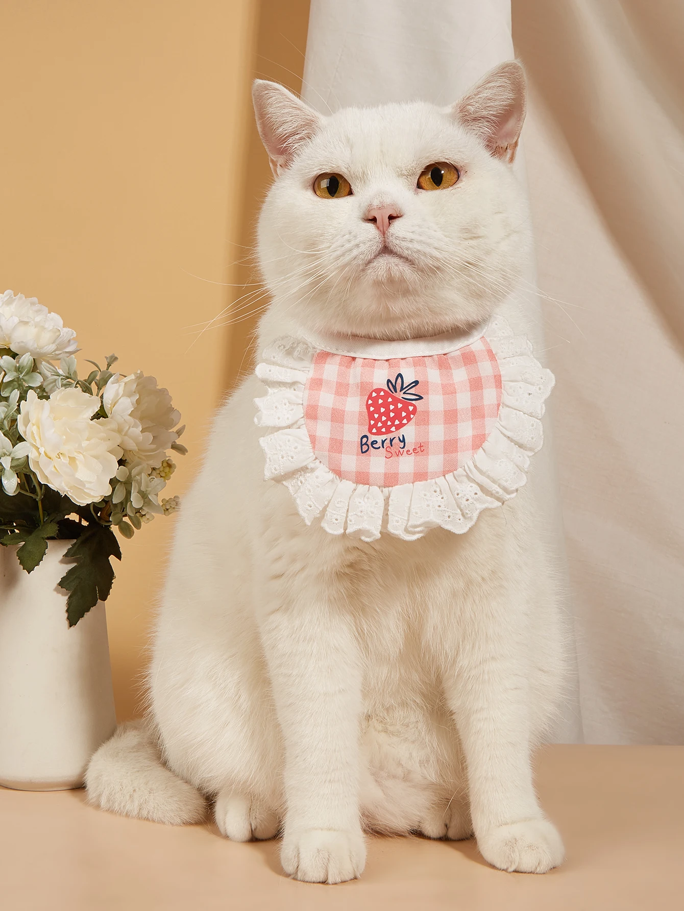 Bandana de encaje para perro, pañuelo lavable para cachorro, gato, fresa, pañuelo diario, pañuelo semicircular, baberos, toalla para Saliva, pequeño