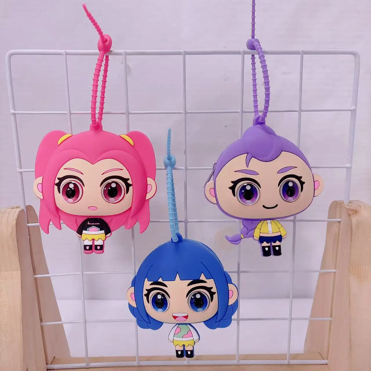 Monedero Kpop Demon Hunters para niños, bolsas de dinero de Anime, Mini bolsa de mano, bolso portátil, colgante, regalo de Navidad