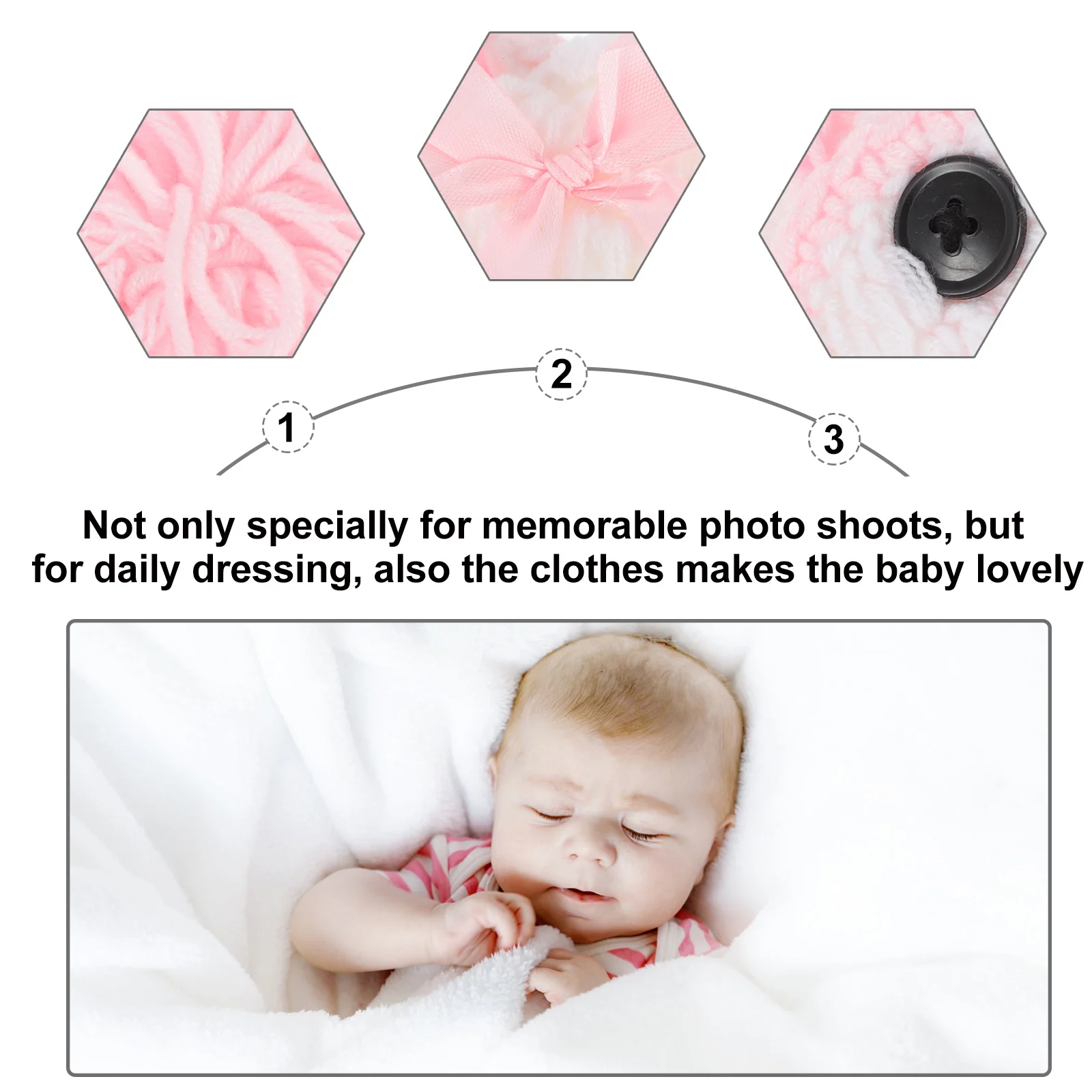 1 Juego de traje de conejito para fotografía de bebé recién nacido, sombrero de ganchillo, pantalones, accesorios para sesión de fotos, disfraz infantil, traje de fotografía para recién nacido - imagen 3