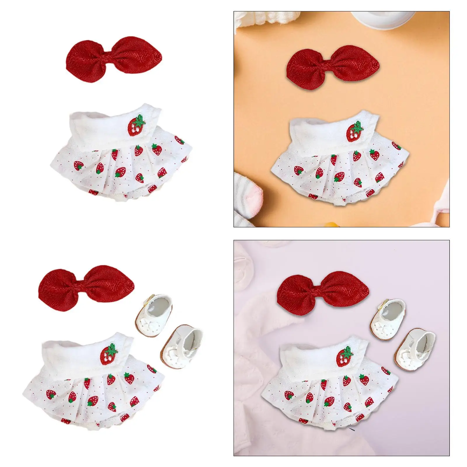 17cm Doll Clothes Girls Gift Doll Accessories Soft Stylish Dress up DIY Photo Props Costumes Doll Clothing for Kids Pendant Doll
