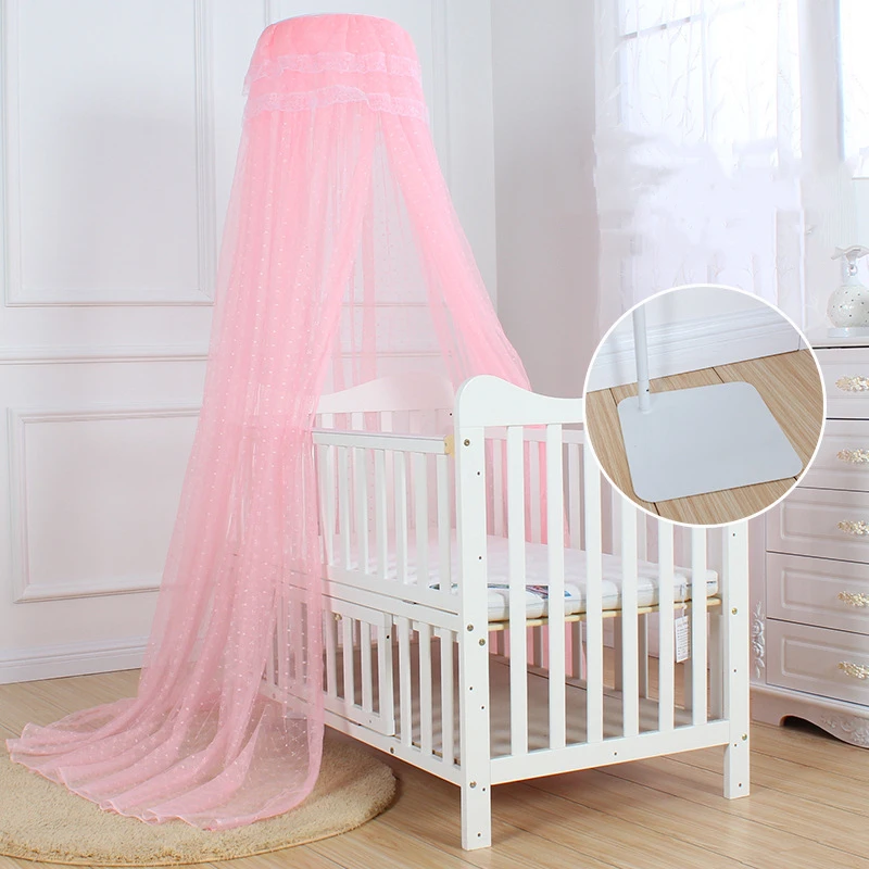 Mosquitera Universal de estilo moderno para decoración de habitación de niños, mosquitera de pie para cuna, gran espacio, mosquitera con cúpula de verano - imagen 4