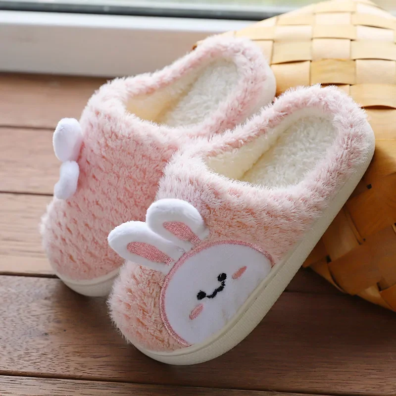 Zapatillas de casa peludas de algodón cálido para invierno