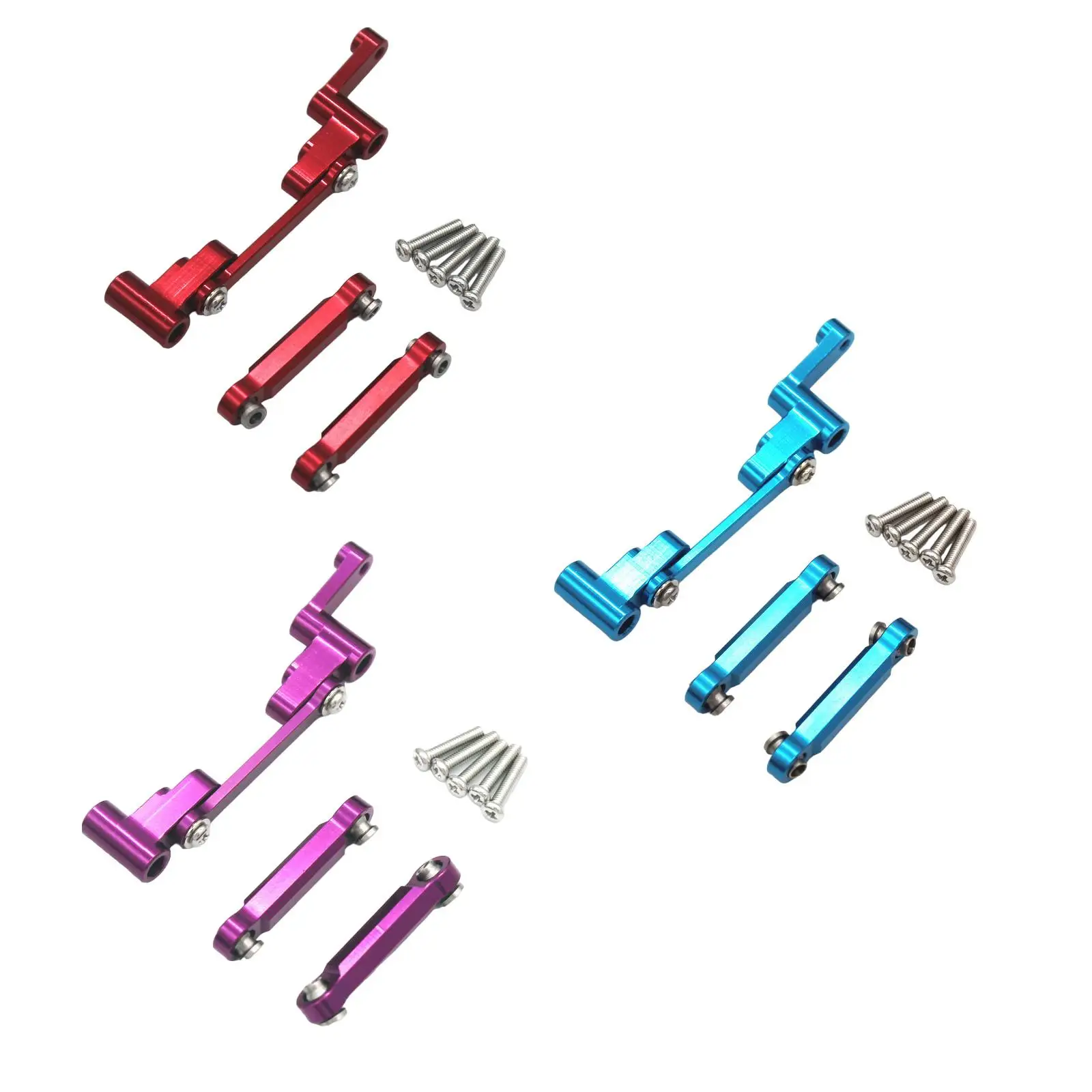 RC Car Steering Set Spare Part High Strength Aluminium Alloy Upgrade for 1/14 Scale 14301 14302 14303 RC Model Car Accessories