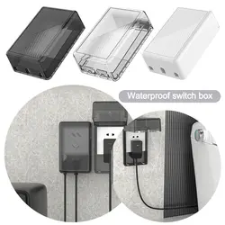 Cubierta protectora de interruptor tipo 86, Protector de enchufe impermeable transparente, cubierta de enchufe eléctrico autoadhesiva a prueba de salpicaduras para el hogar