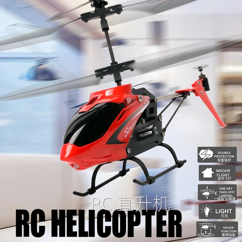 SYMA-Avión de control remoto S5H, helicóptero de altura fija, despegue con una tecla, Dron pequeño de 3 vías