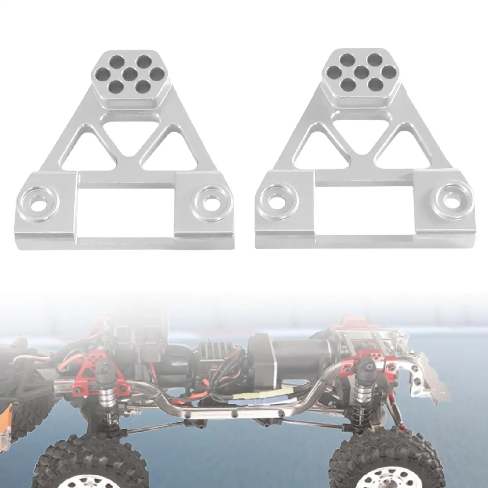 Aluminum Alloy Rear Shock Towers Easy Installation Heavy Duty Lightweight Shock Absorber Mounts for 1/12 H12Y Remote Control Car