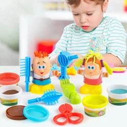 Kit peluquería infantil con arcilla colorida para niños