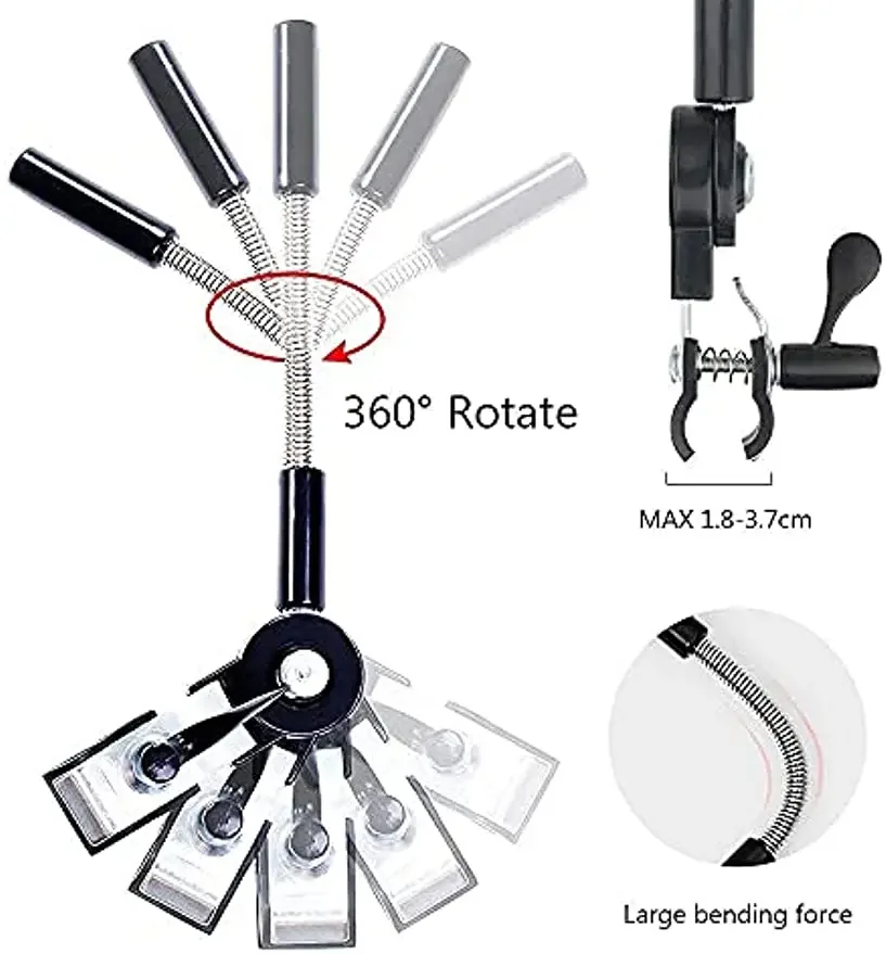 Paraguas con protección UV para cochecito de bebé y abrazadera - imagen 4