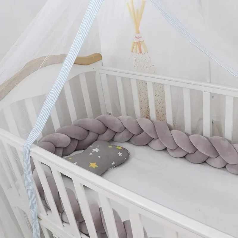 Protector de cuna con nudo trenzado para bebé recién nacido - imagen 4