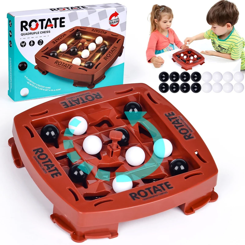 Juego de mesa educativo con ajedrez lógico y rompecabezas