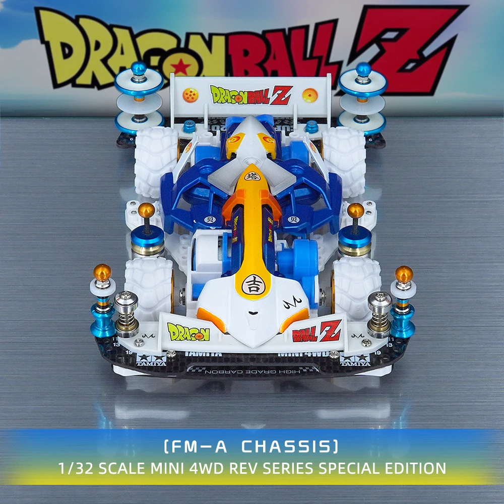 Coche de carreras MINI 4WD edición Vegeta con carcasa pintada - imagen 2
