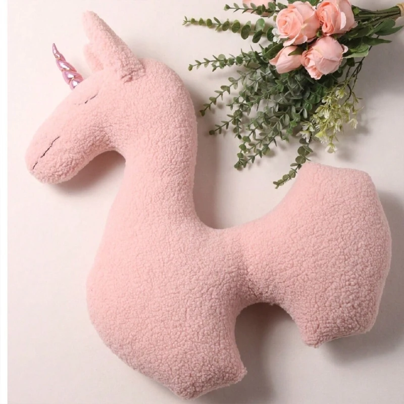 Almohada de caballo para sesión de fotos de recién nacido, cojín de unicornio para sesión de fotos de bebé, alfombrilla de estudio fotográfico infantil - imagen 3