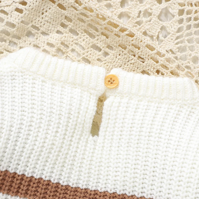 Jersey de punto otoño para niña – Cuello redondo y manga larga - imagen 2