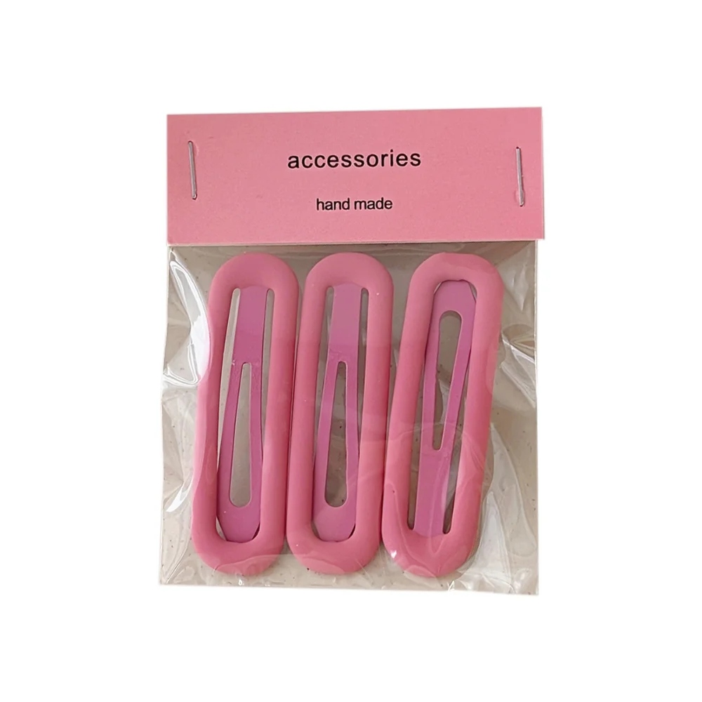 3 unids/set de horquillas ovaladas grandes y coloridas, pasador de Metal BB, pinzas para el cabello para niños, niñas, alfileres a presión, herramientas de peinado para mujeres - imagen 5