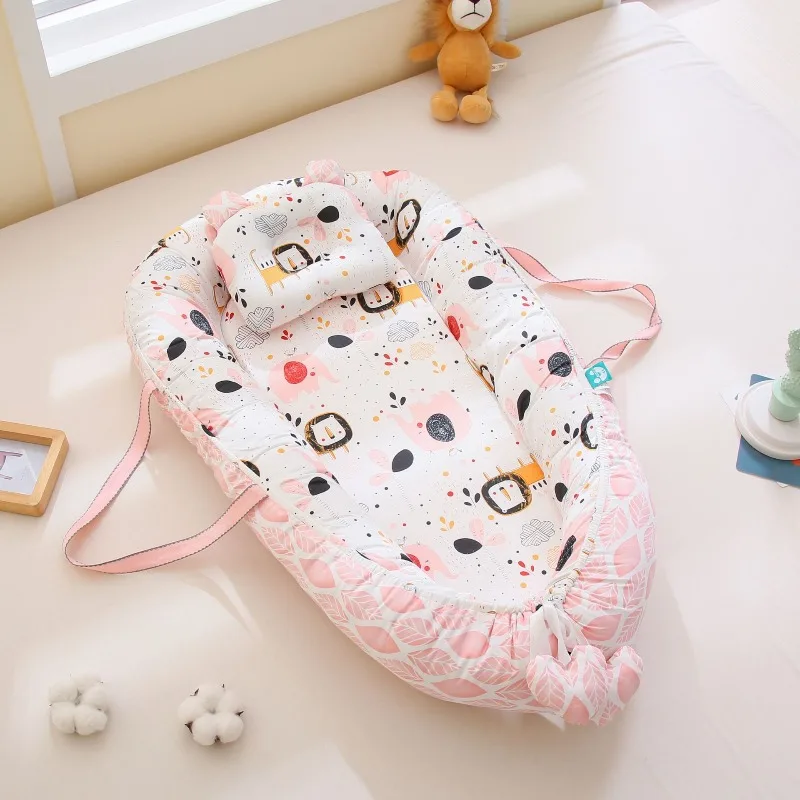 Moisés portátil para bebé con bolsa de transporte, cuna junto a la cama para recién nacido, cama de viaje móvil y tumbona calmante para bebé - imagen 2