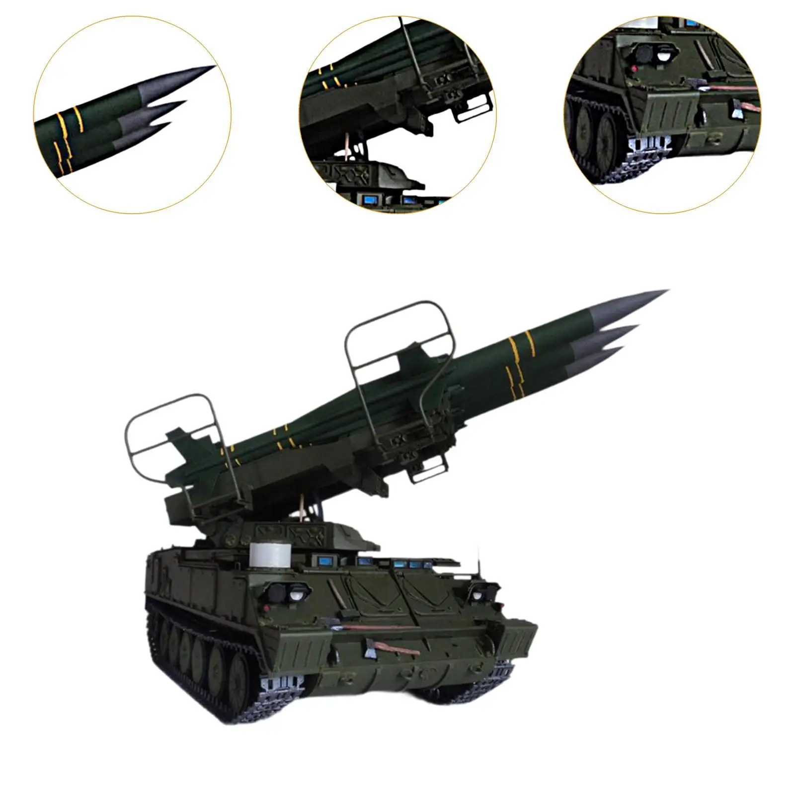 1/25 Missile Launch Vehicle Model Educational Toys Handmade Simulation Puzzle Tank Toy Collection for Children Kids Adults Gifts
