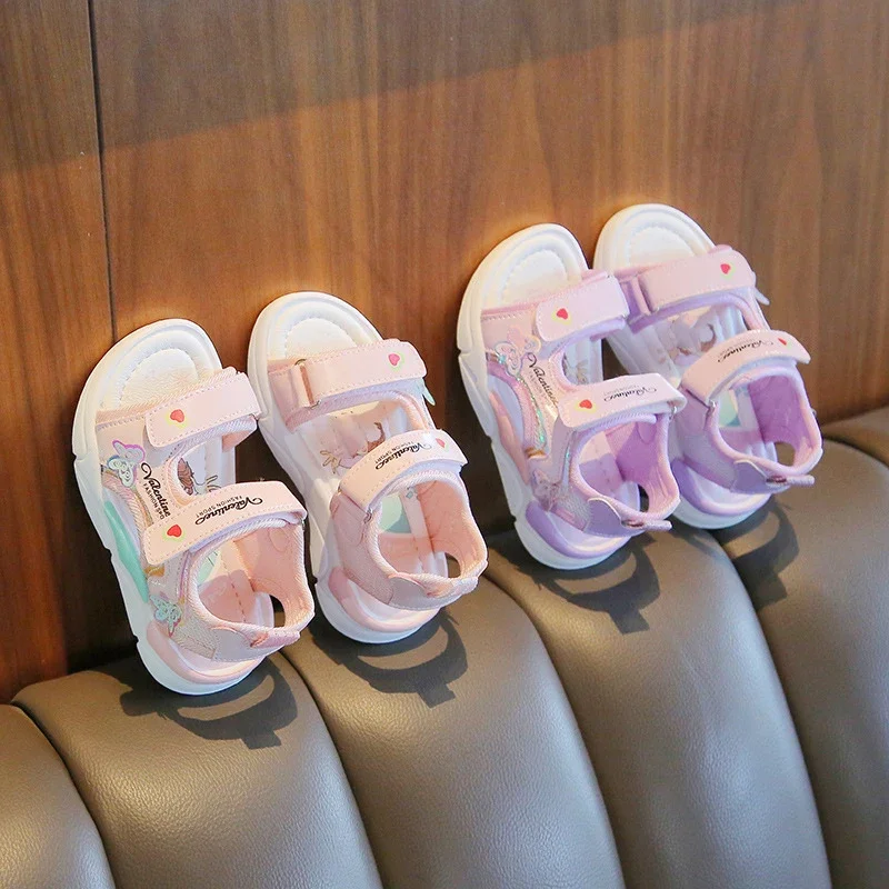 Sandalias gladiador de niña florales de verano con dibujos - imagen 3