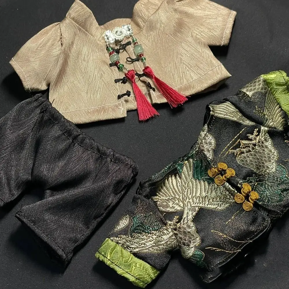 Conjunto de ropa para muñeca estilo chino con chaqueta y pantalón - imagen 5