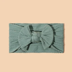 Diadema lazo verde y turbante elástico para niña - Accesorios de pelo