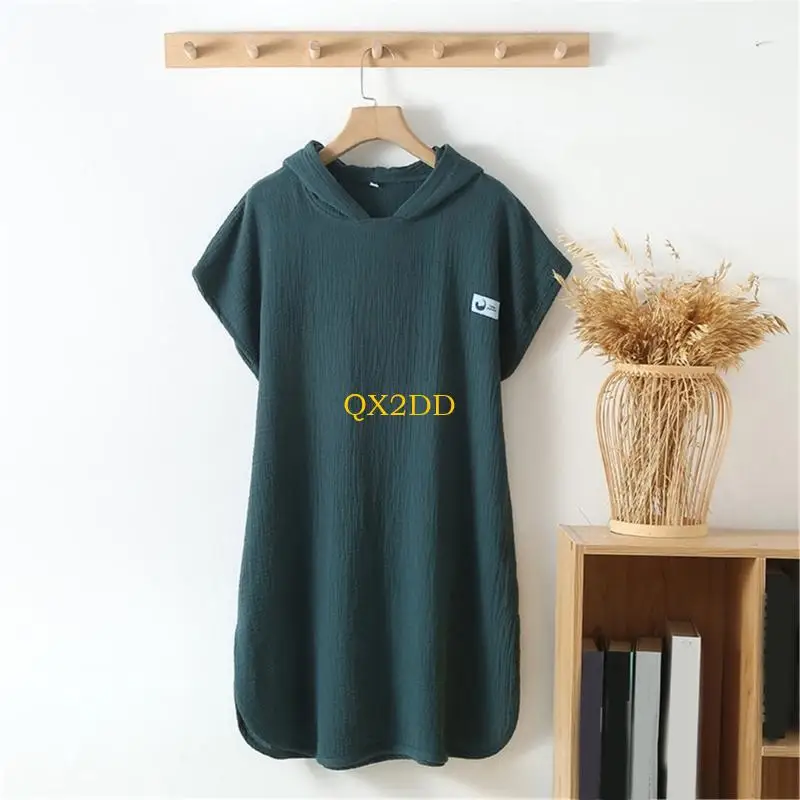 Toalla baño con capucha con capucha algodón QX2D para bebé transpirable capa capa capa suave y absorbente para - imagen 3