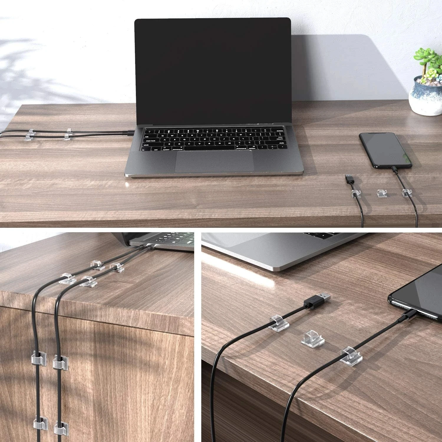 Organizadores de cables USB infantil escritorio – Clips y abrazaderas - imagen 5