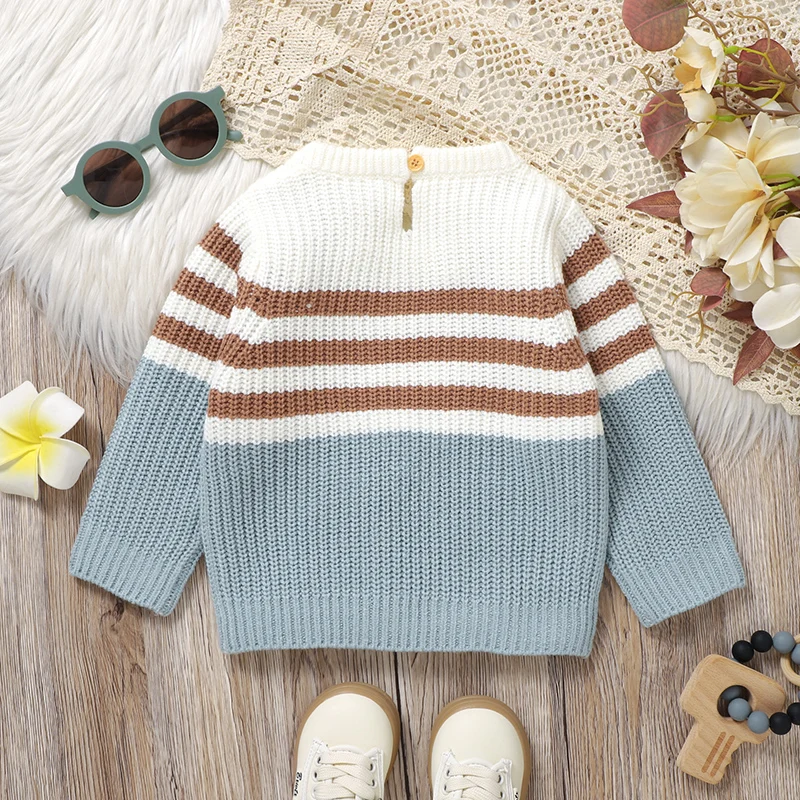 Jersey de punto otoño para niña – Cuello redondo y manga larga - imagen 4
