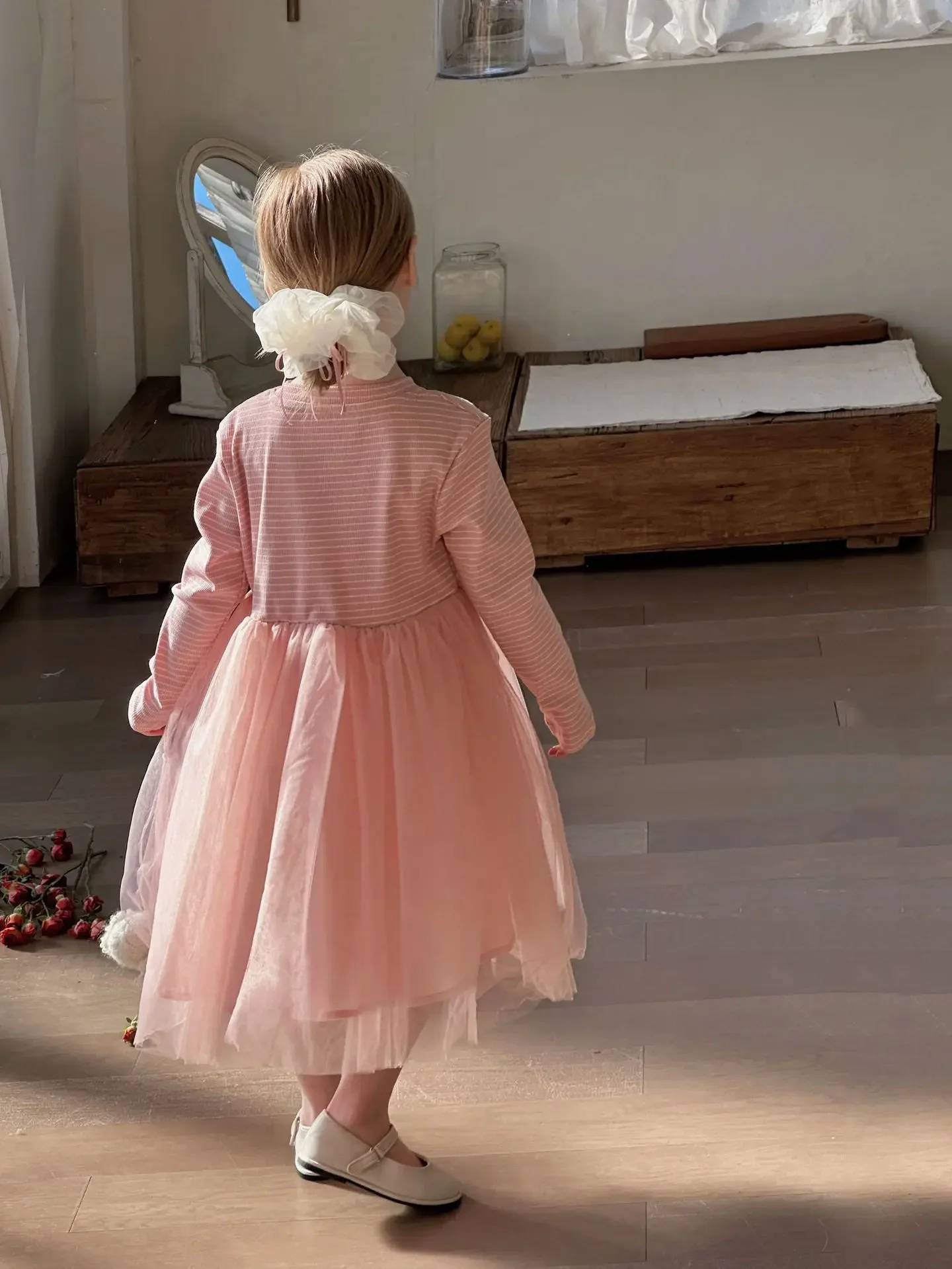 MILANCEL 2-7Y primavera otoño niñas vestidos de manga larga dulce Patchwork vestidos de tul para niños ropa elegante para niños - imagen 5