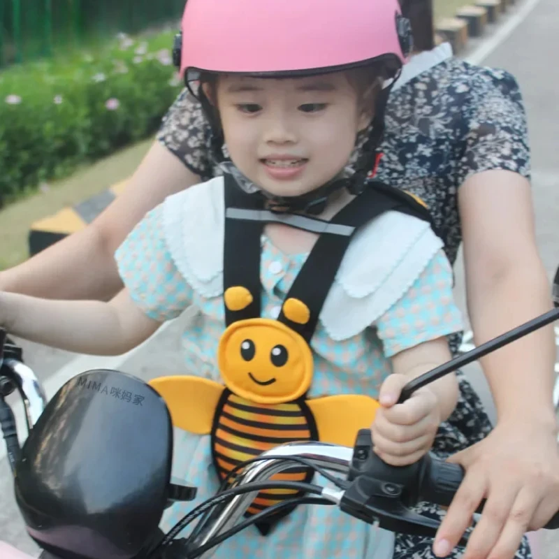 91 arnés de seguridad para niños para bicicletas eléctricas-Correa de seguridad para niños en motocicletas, cinturón protector de cintura, cinturón de equitación para niños - imagen 2
