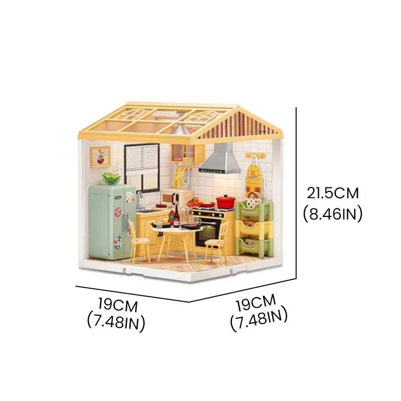 Kit artesanal casa de muñecas con muebles para habitación infantil - imagen 5