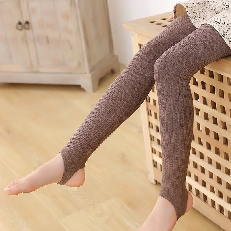 Pantimedias de cintura elástica para bebé, medias de Color sólido para bebé, pantimedias finas de terciopelo para otoño e invierno, mallas para niños de dos estilos - imagen 3